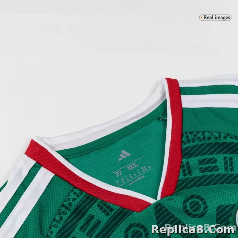 2026 Mexico World Cup Home Kids Full Kit Jersey+Shorts+Socks - detail
