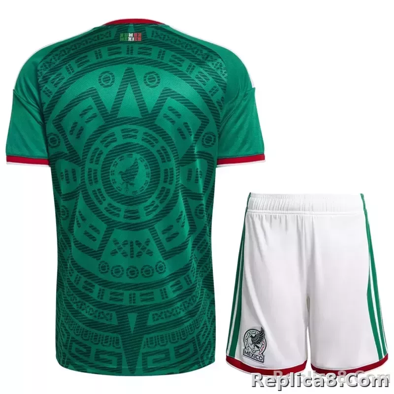 2026 Mexico World Cup Home Soccer Full Kit Jersey+Shorts+Socks - detail
