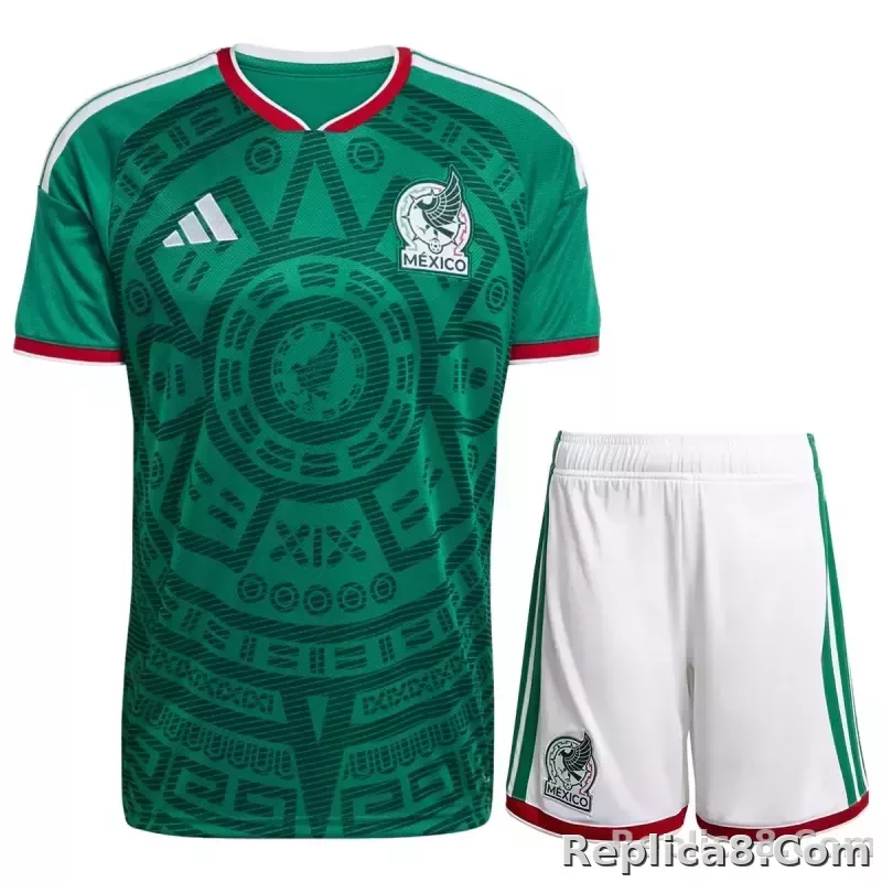 2026 Mexico World Cup Home Soccer Kit Jersey+Shorts