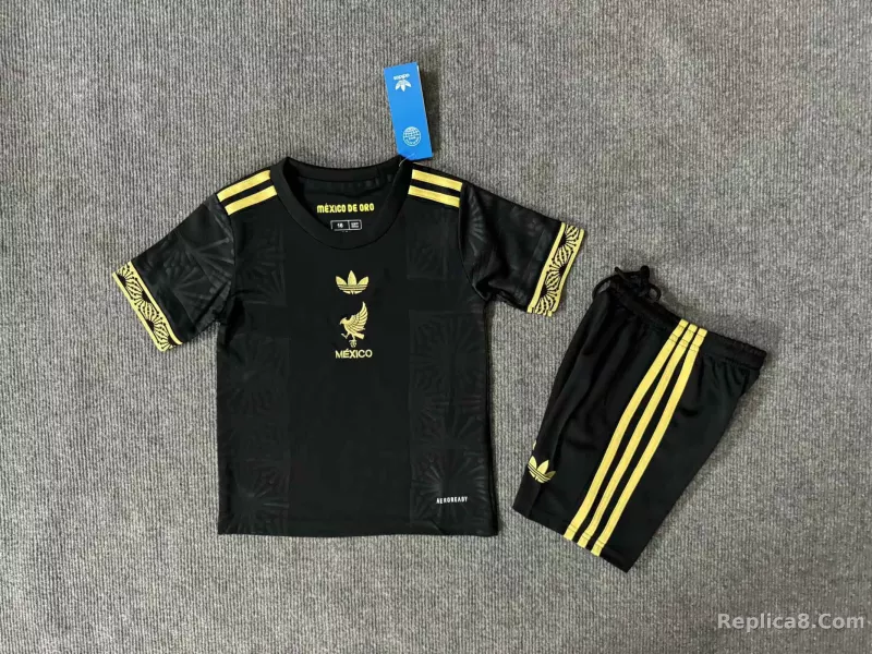 Mexico Third Kids Kit Jersey +Shorts Gold Cup 2025 - detail