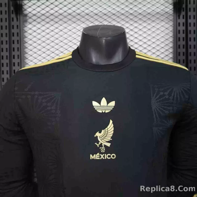 25-26 Mexico black Special Player Version Jersey Long Sleeve - detail