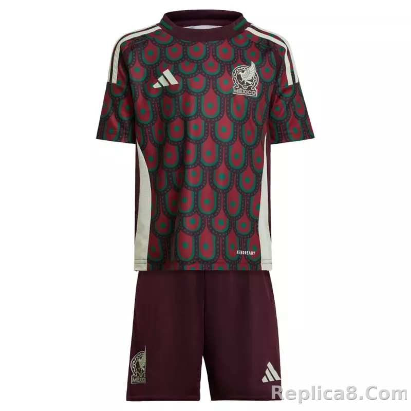 2024 Mexico  Copa America Home Kids Kit Jersey+Shorts