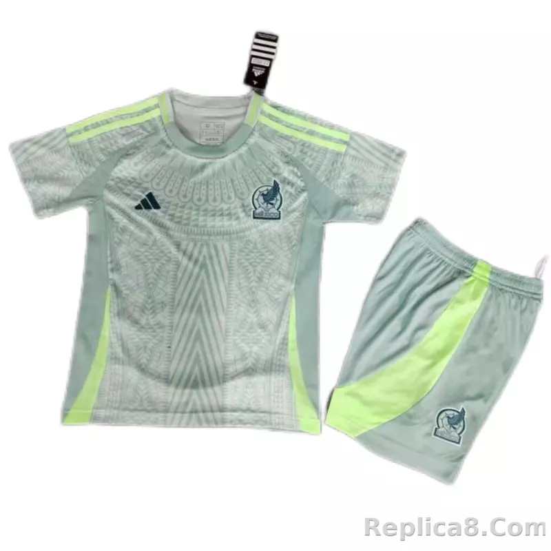 2024 Mexico  Copa America Away Kids Kit Jersey+Shorts