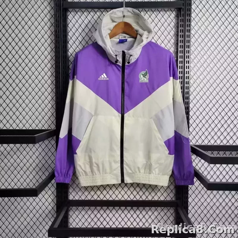 2023 Mexico Windbreaker Purple Soccer Jersey 1:1 Thai Quality