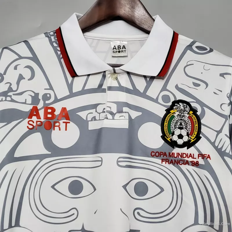 1998 Mexico World Cup Away Retro Jersey - detail