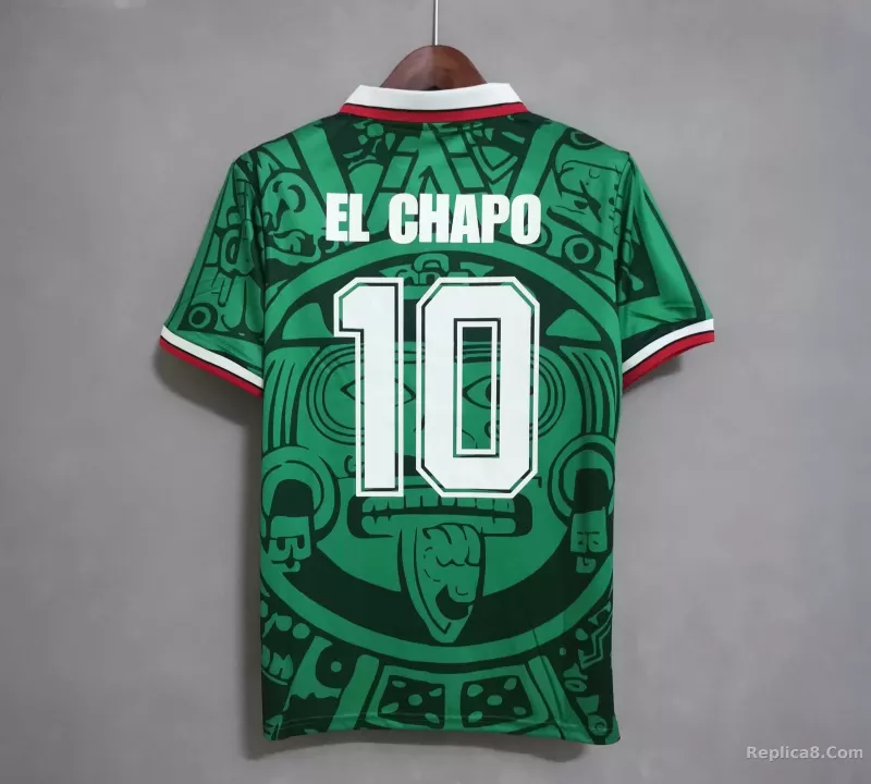 1998 Mexico World Cup Home Retro Jersey - detail