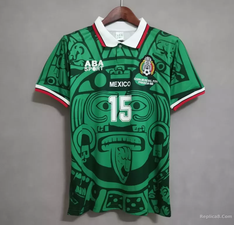 1998 Mexico World Cup Home Retro Jersey - detail
