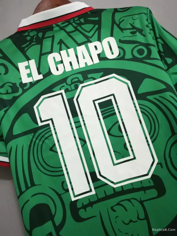 1998 Mexico World Cup Home Retro Jersey - detail