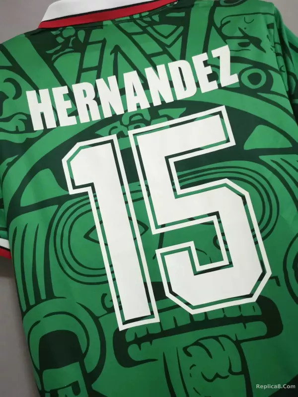 1998 Mexico World Cup Home Retro Jersey - detail