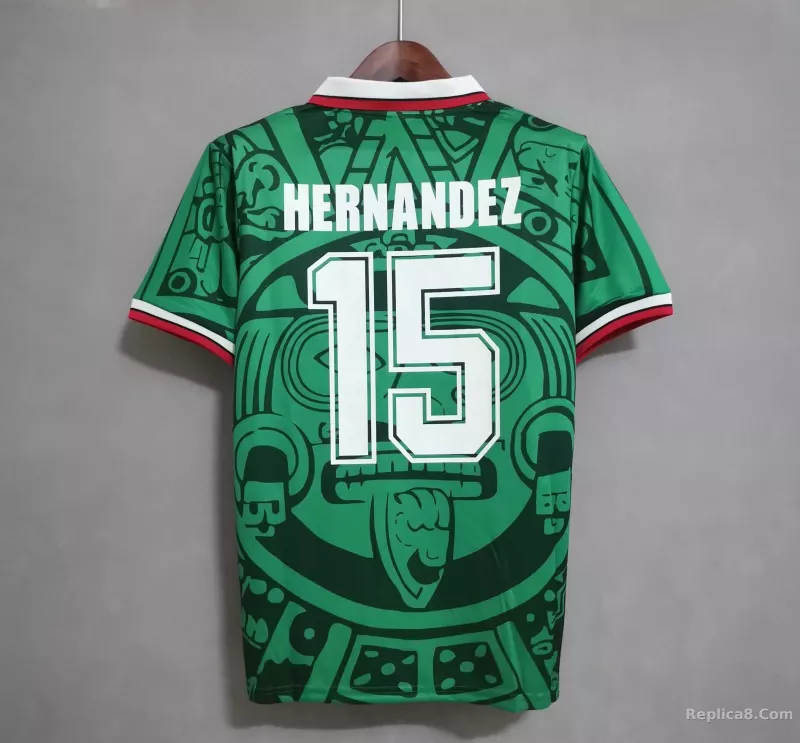 1998 Mexico World Cup Home Retro Jersey - detail