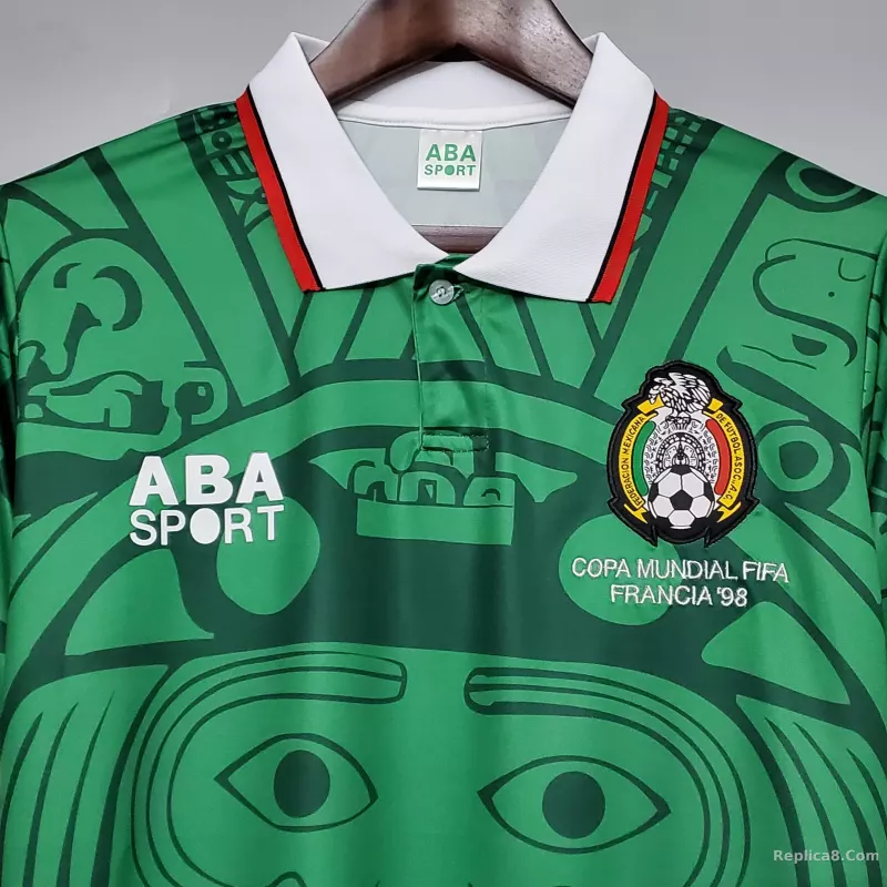 1998 Mexico World Cup Home Retro Jersey - detail