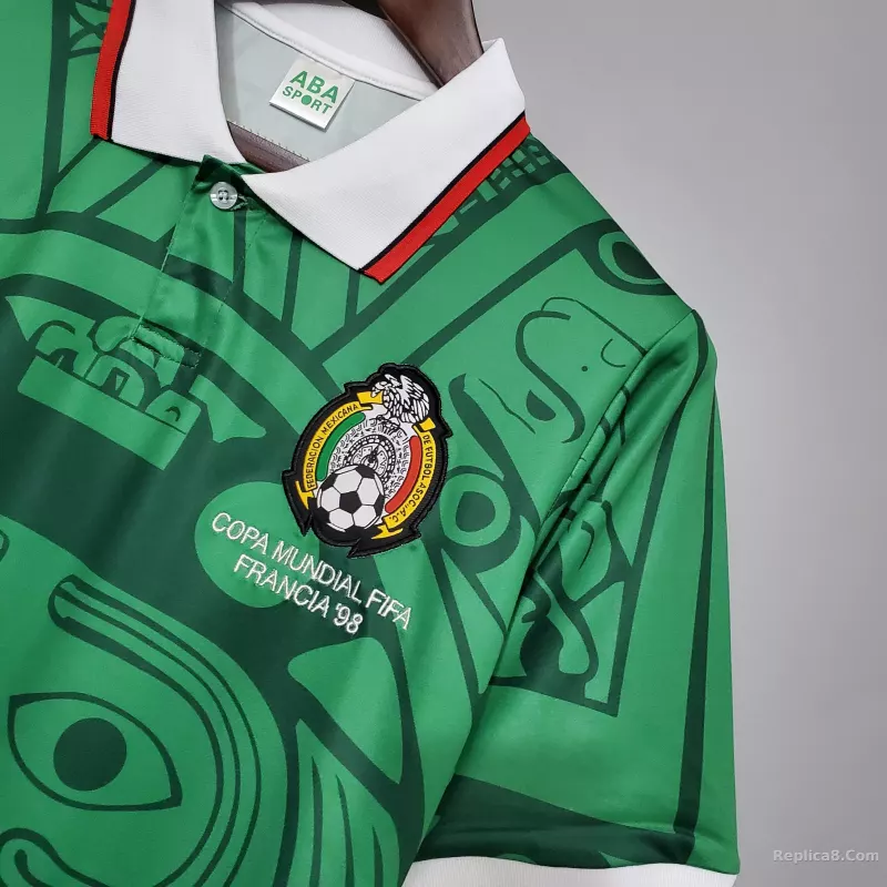 1998 Mexico World Cup Home Retro Jersey - detail