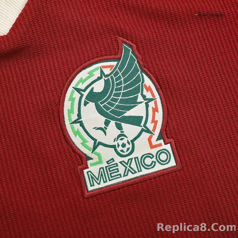 2022 Mexico National Team Burgundy Icon Jersey - detail