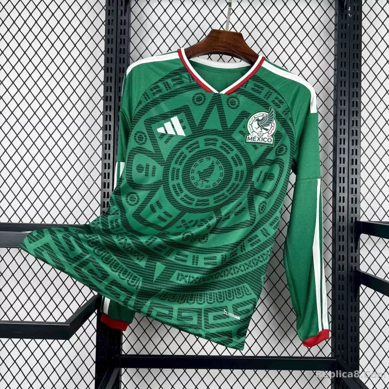 2026 Mexico World Cup Home Soccer Jersey Long Sleeve