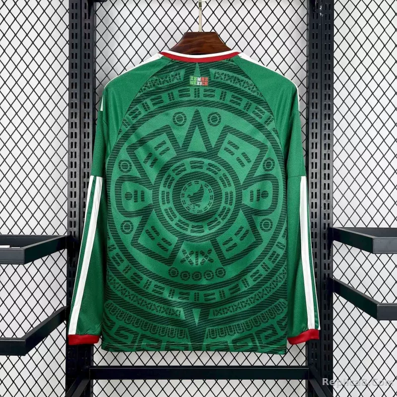 2026 Mexico World Cup Home Soccer Jersey Long Sleeve - detail