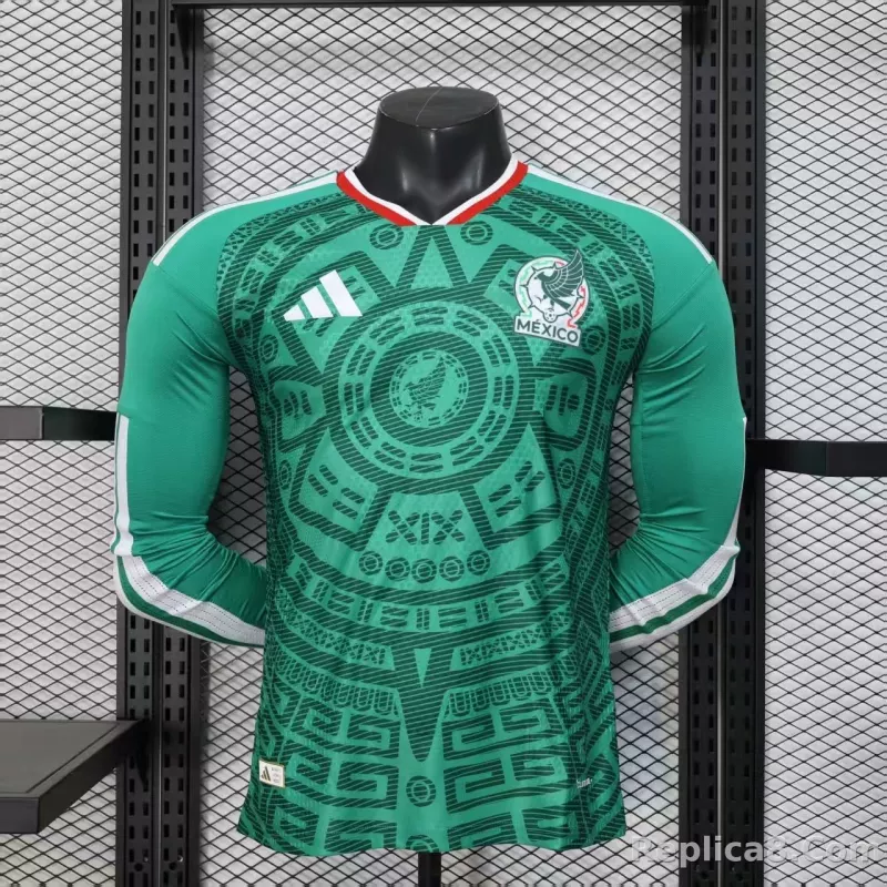 2026 Mexico World Cup Home Soccer Jersey Player Version Long Sleeve