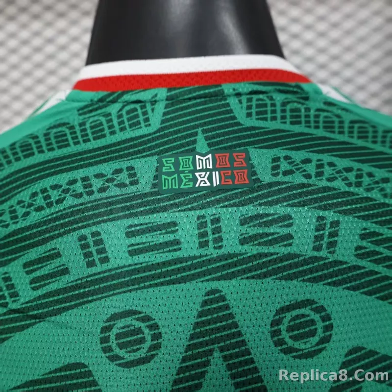 2026 Mexico World Cup Home Soccer Jersey Player Version Long Sleeve - detail