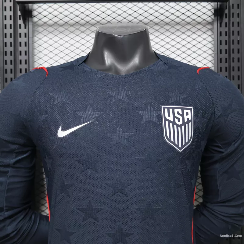 2026 USA Away World Cup Soccer Match Jersey Long Sleeve - detail