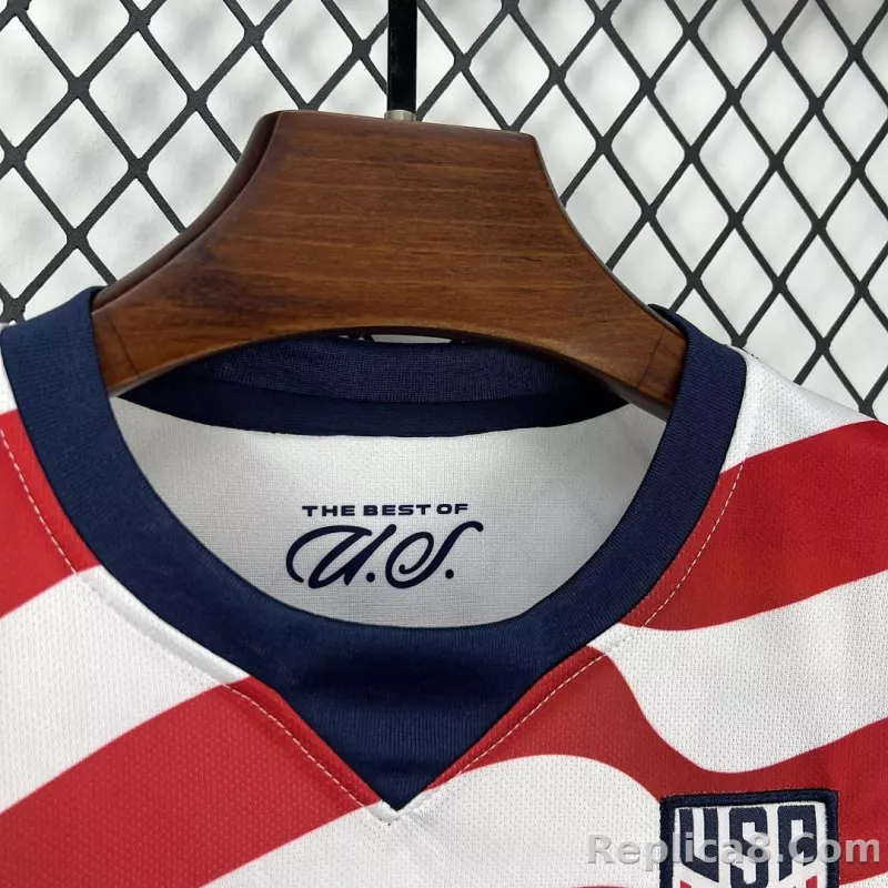 2026 USMNT Home World Cup Soccer Kids Kit Jersey+Shorts - detail