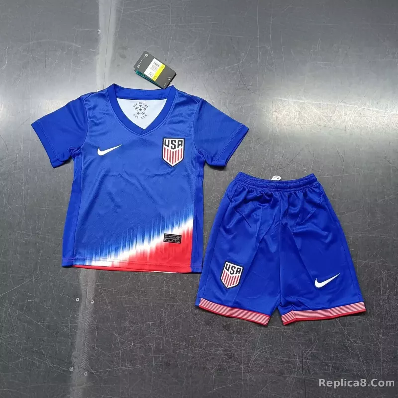 2024 USMNT Copa America Away Soccer Kids Kit Jersey+Shorts