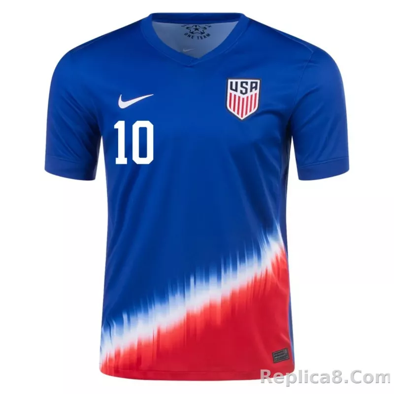 Pulisic #10  USMNT Copa America Away Soccer Jersey 2024 - detail