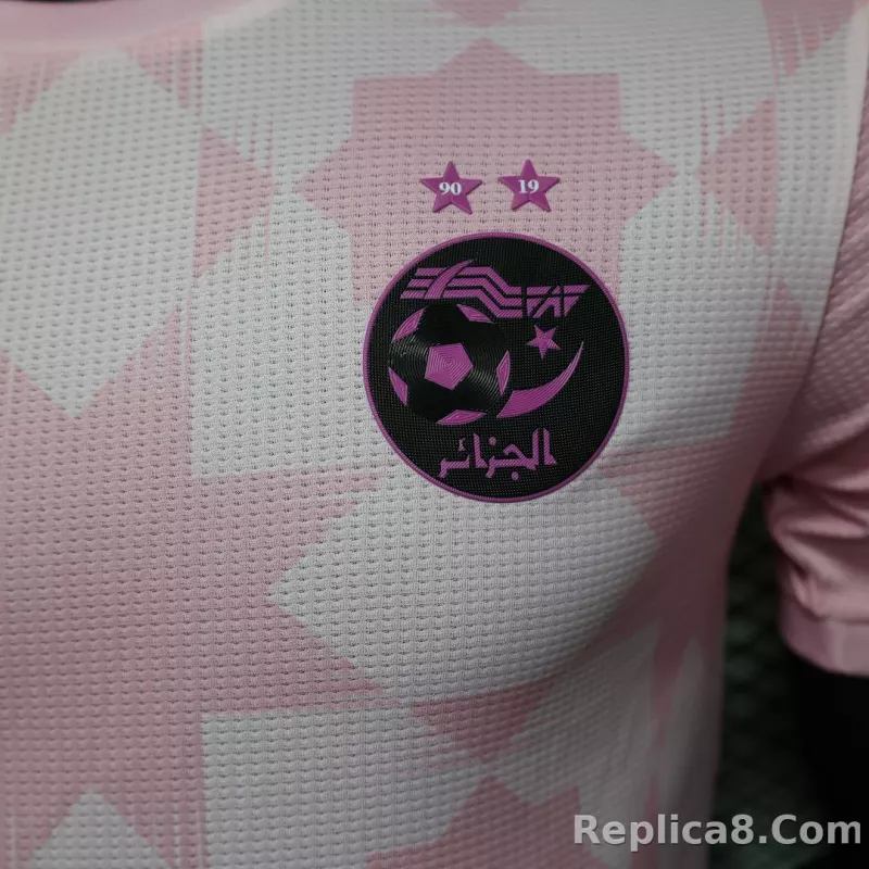 2023 Algeria Pink Player Version Cheap Football Kit - detail