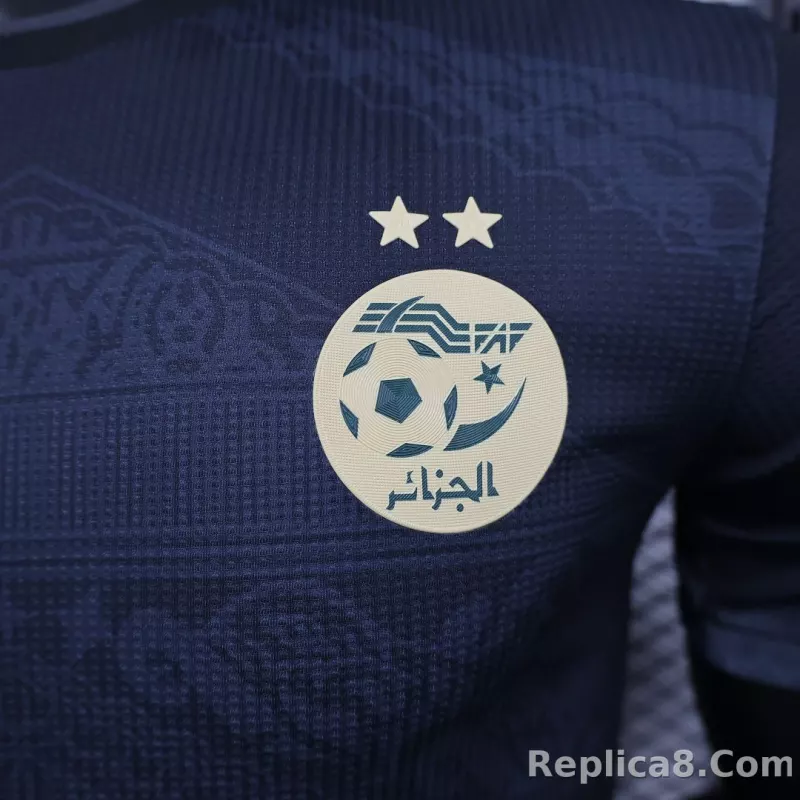 2023 Algeria Black Player Version Cheap Football Kit - detail