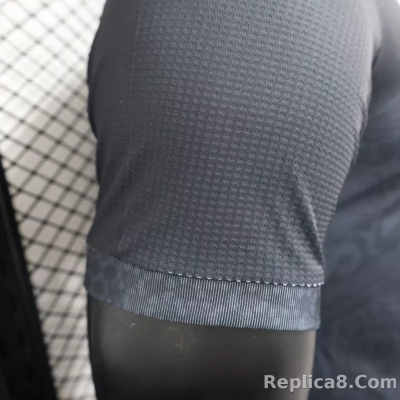 2023 Algeria Black Player Version Cheap Football Kit - detail