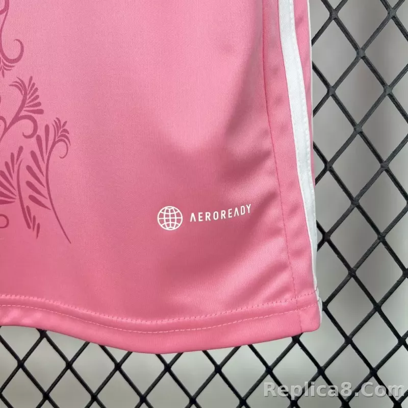 24-25 Algeria Soccer Jersey Pink - detail