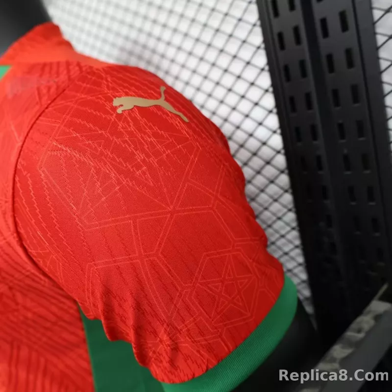 25-26 Morocco Home Soccer Jersey Player Version - detail