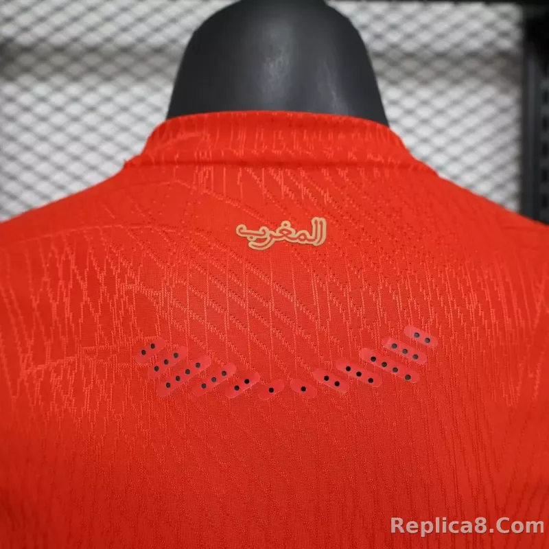 25-26 Morocco Home Soccer Jersey Player Version - detail