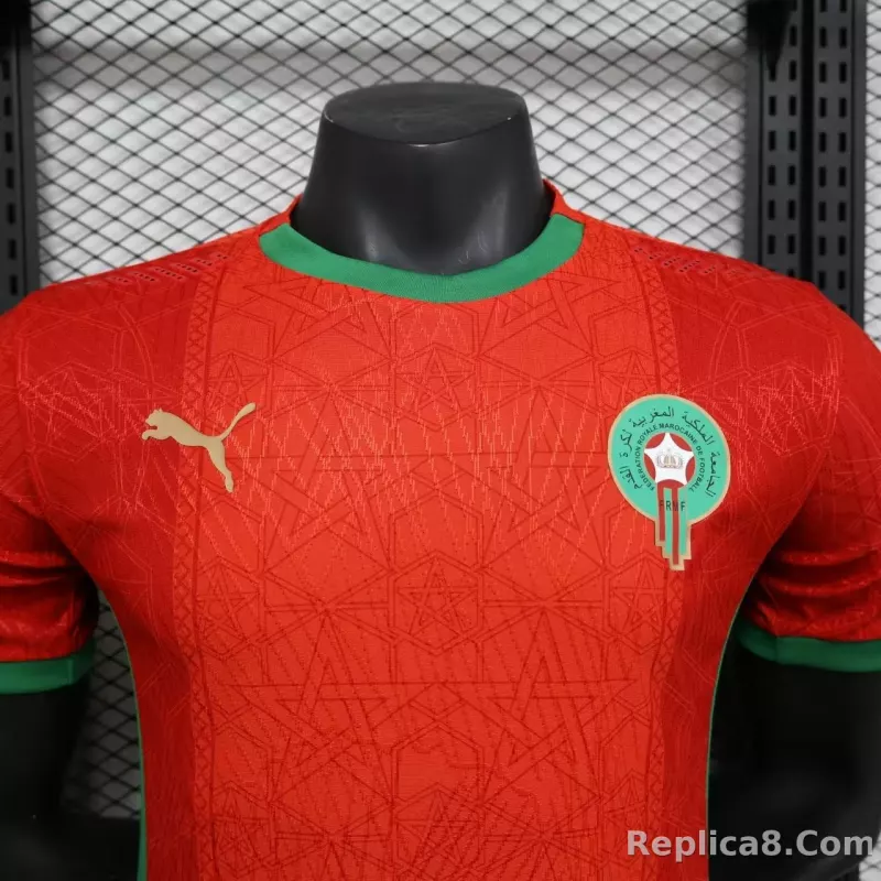25-26 Morocco Home Soccer Jersey Player Version - detail