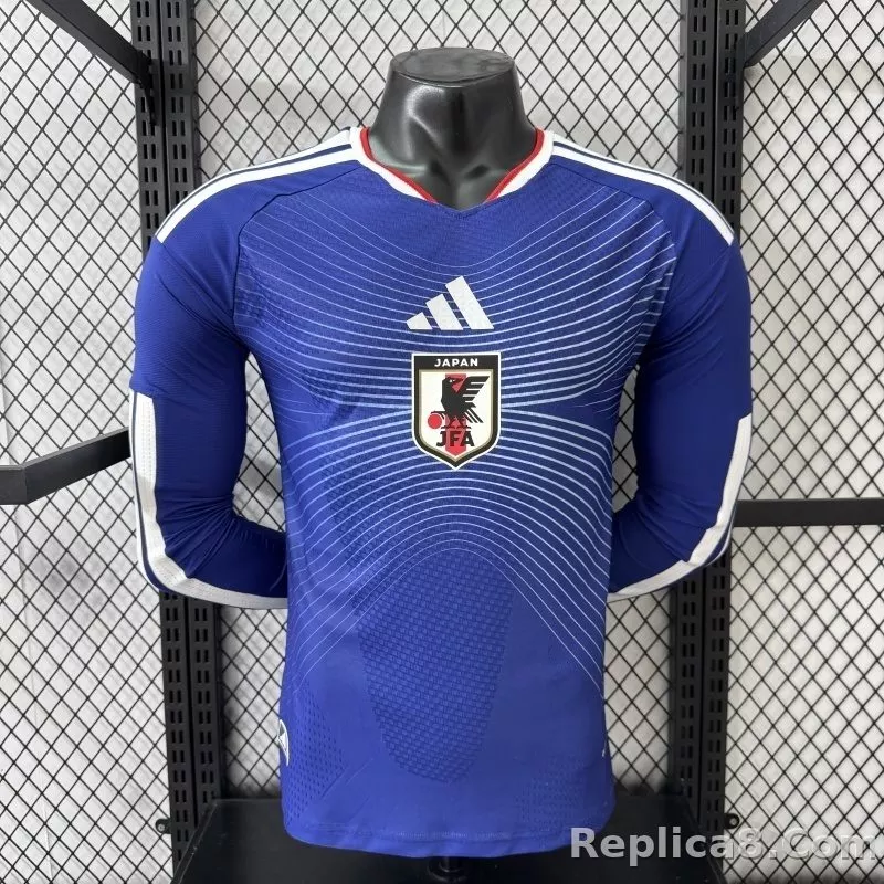 2026 Japan World Cup Home Soccer Jersey Player Edition Long Sleeve