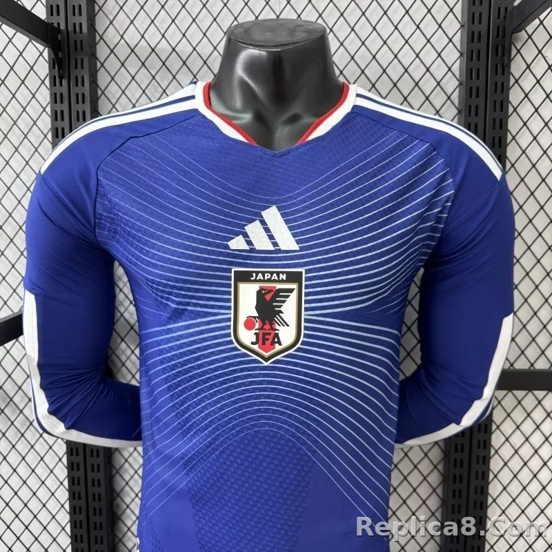 2026 Japan World Cup Home Soccer Jersey Player Edition Long Sleeve - detail