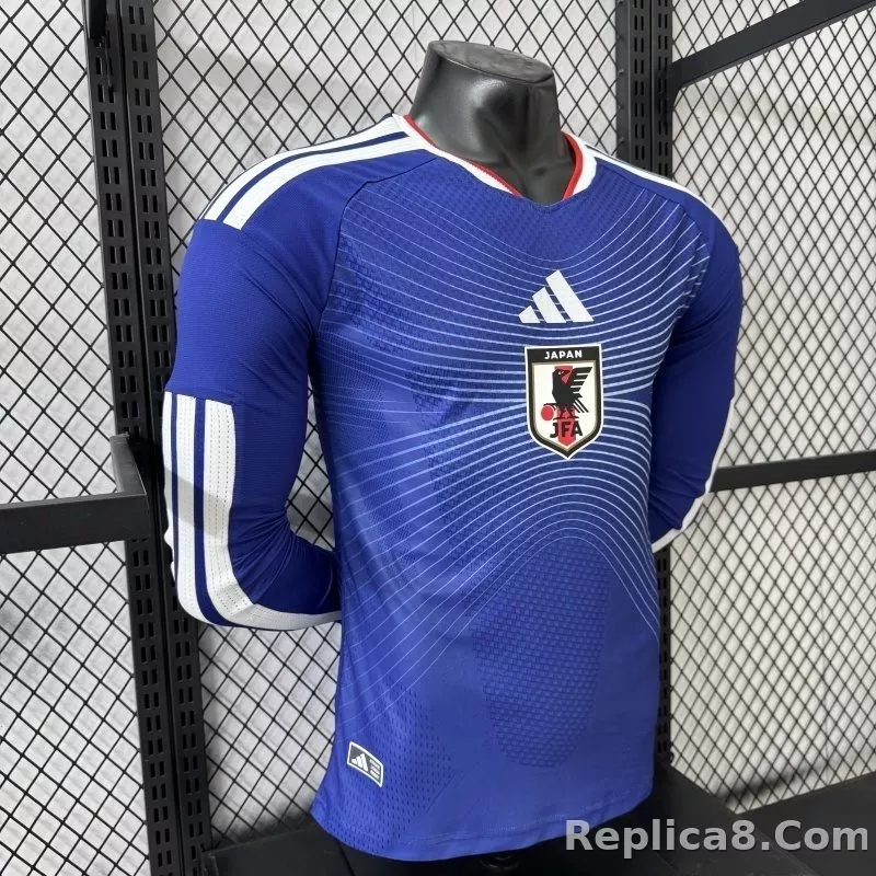 2026 Japan World Cup Home Soccer Jersey Player Edition Long Sleeve - detail