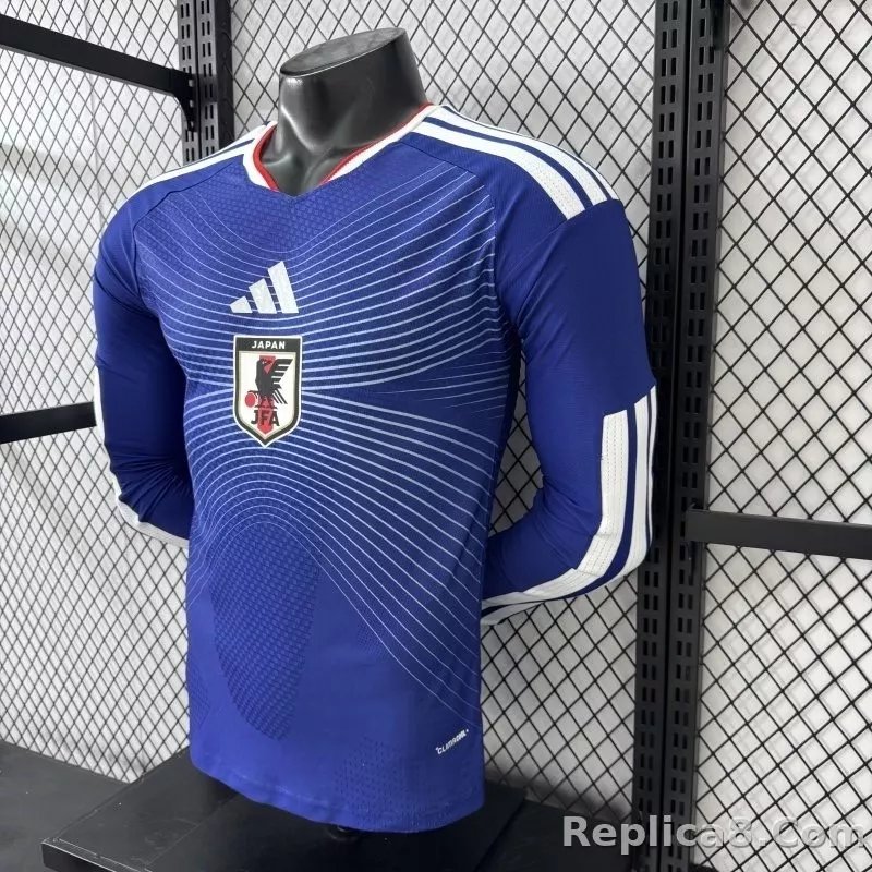 2026 Japan World Cup Home Soccer Jersey Player Edition Long Sleeve - detail
