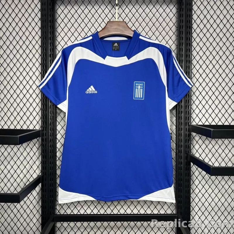 2004 Greece Euro Cup Home Football Retro Jersey
