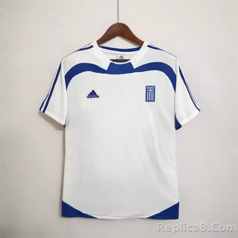 2004 Greece Euro Cup Away Football Retro Jersey