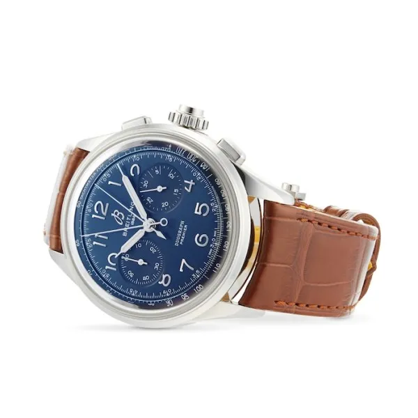 Breitling Premier Men Blue Alligator Watch AB1510171C1P1 - gallery