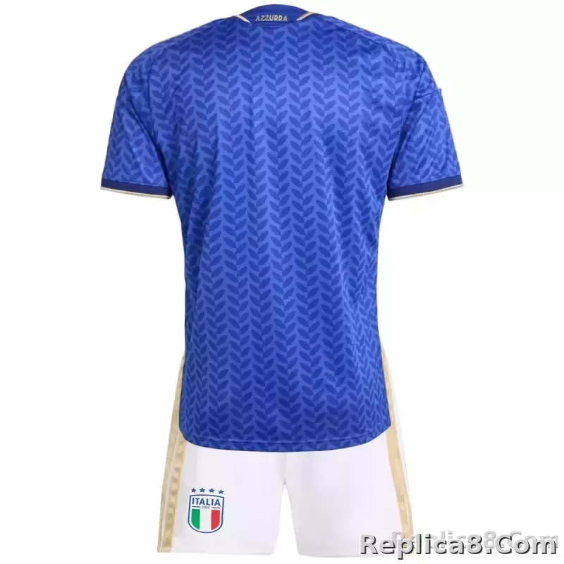 2026 Italy World Cup Home Soccer Kids Kit Jersey+Shorts - detail
