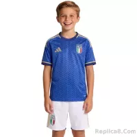 2026 Italy World Cup Home Soccer Kids Kit Jersey+Shorts - view 4