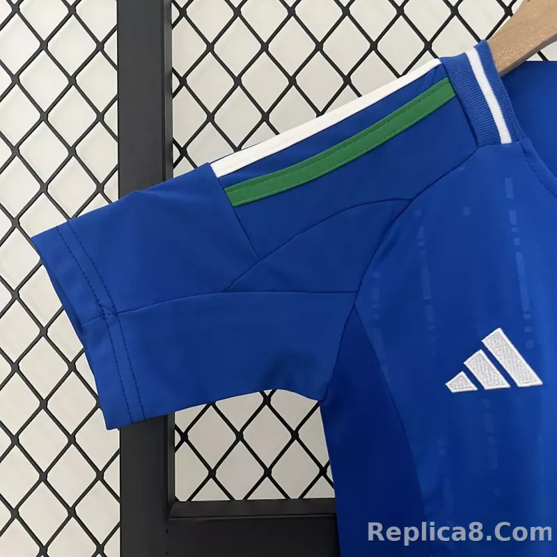 2024 Italy Euro Cup Home Kids Kit Jersey+Shorts - detail