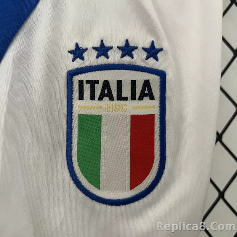 2024 Italy Euro Cup Home Kids Kit Jersey+Shorts - detail