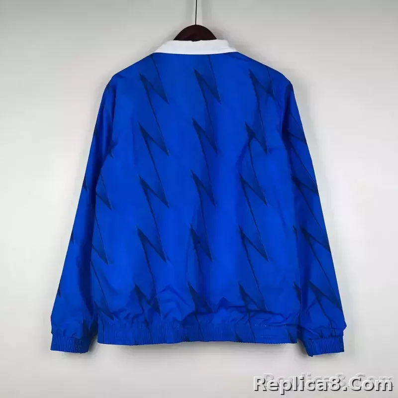 2023-2024 Italy Reversible Windbreaker （White-Blue）Soccer Jersey 1:1 Thai Quality - detail