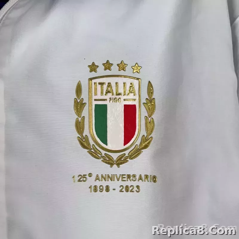 2023-2024 Italy Reversible Windbreaker （White-Blue）Soccer Jersey 1:1 Thai Quality - detail