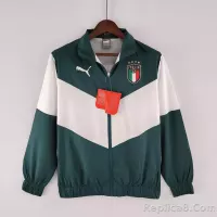 2022 Italy Windbreaker White-Green - view 1