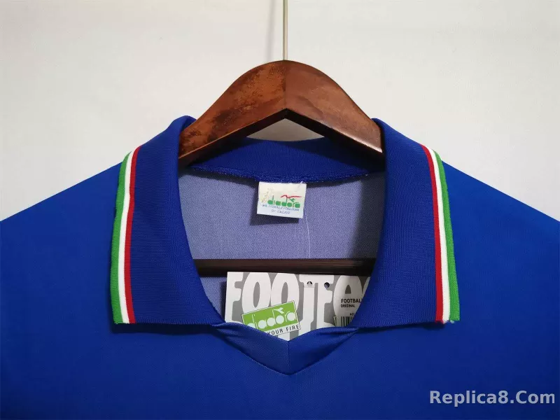 1990 Italy Home World Cup Retro Jersey - detail
