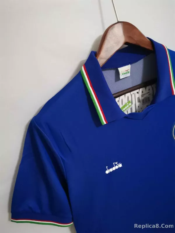 1990 Italy Home World Cup Retro Jersey - detail