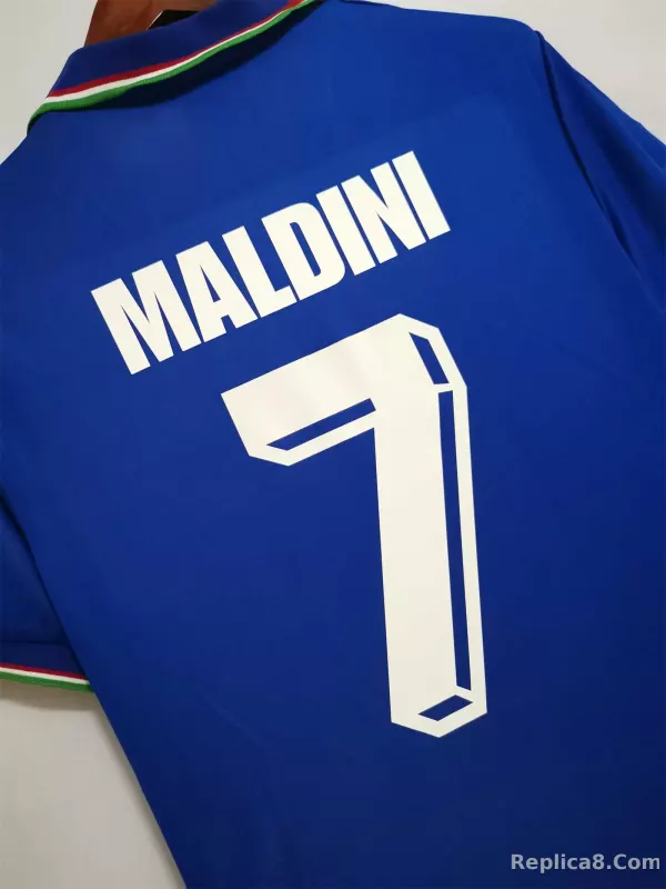 1990 Italy Home World Cup Retro Jersey - detail