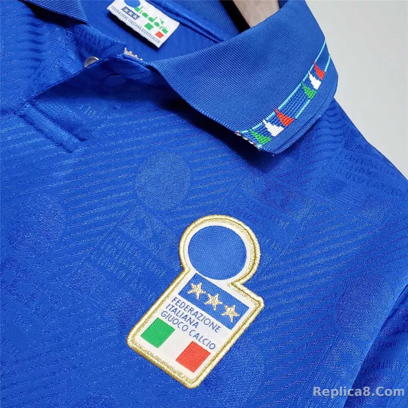 1994 Italy Home World Cup Retro Jersey - detail